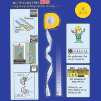 Thước Kéo KDS 5m Chính Hãng – Thước Dây Rút Thép Carbon, Vỏ Nhựa ABS Cao Cấp, Đo Chính Xác