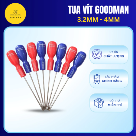 Tua Vít Đa Năng Goodman Cao Cấp (3.2mm-4mm), Tuốc Nơ Vít Bake Dẹp, Tô Vít 2 Cạnh 4 Cạnh
