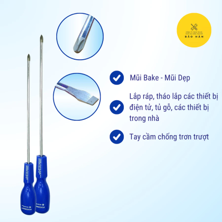 Tua Vít Đa Năng Goodman Cao Cấp (3.2mm-4mm), Tuốc Nơ Vít Bake Dẹp, Tô Vít 2 Cạnh 4 Cạnh