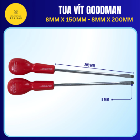 Tua Vít Đa Năng 2 Cạnh 4 Cạnh Goodman – Đầu Bake Dẹp Size 8mm Cao Cấp, Tô Vít Chuyên Dụng