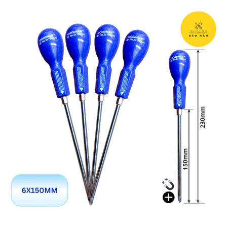Tua Vít Bake Dẹp Goodman Chính Hãng Đủ Size (Size 6mm), Tô Vít 4 Cạnh 2 Cạnh Cao Cấp Đa Năng,
