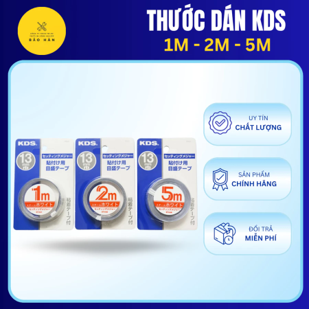 Thước Dán KDS Chính Hãng 1m 2m 5m – Thước Dây Đo Thép Dán Bàn Máy Cắt, Cơ Khí, Mộc Tiện Lợi