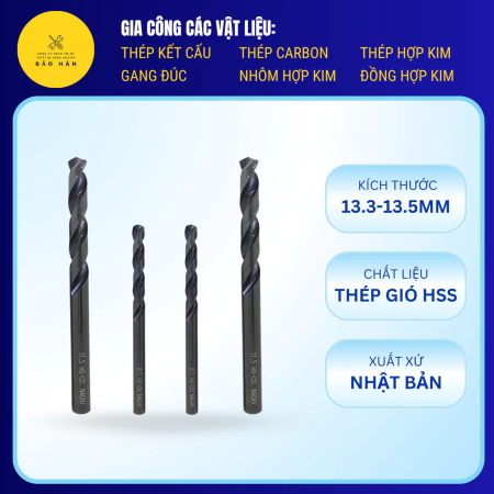 Mũi Khoan NACHI Cao Cấp (13.3-13.5mm) - Khoan Sắt, Gỗ, Inox Siêu Cứng Đa Năng Chính Hãng
